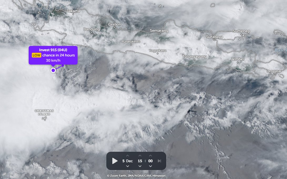 Bibit siklon baru, muncul di laut selatan Jawa Barat. Namun belum berpotensi untuk menguat dalam 24 jam ke depan (JTWC).

Layak ditunggu perkembangannya

drive.google.com/file/d/1hHmAAB…