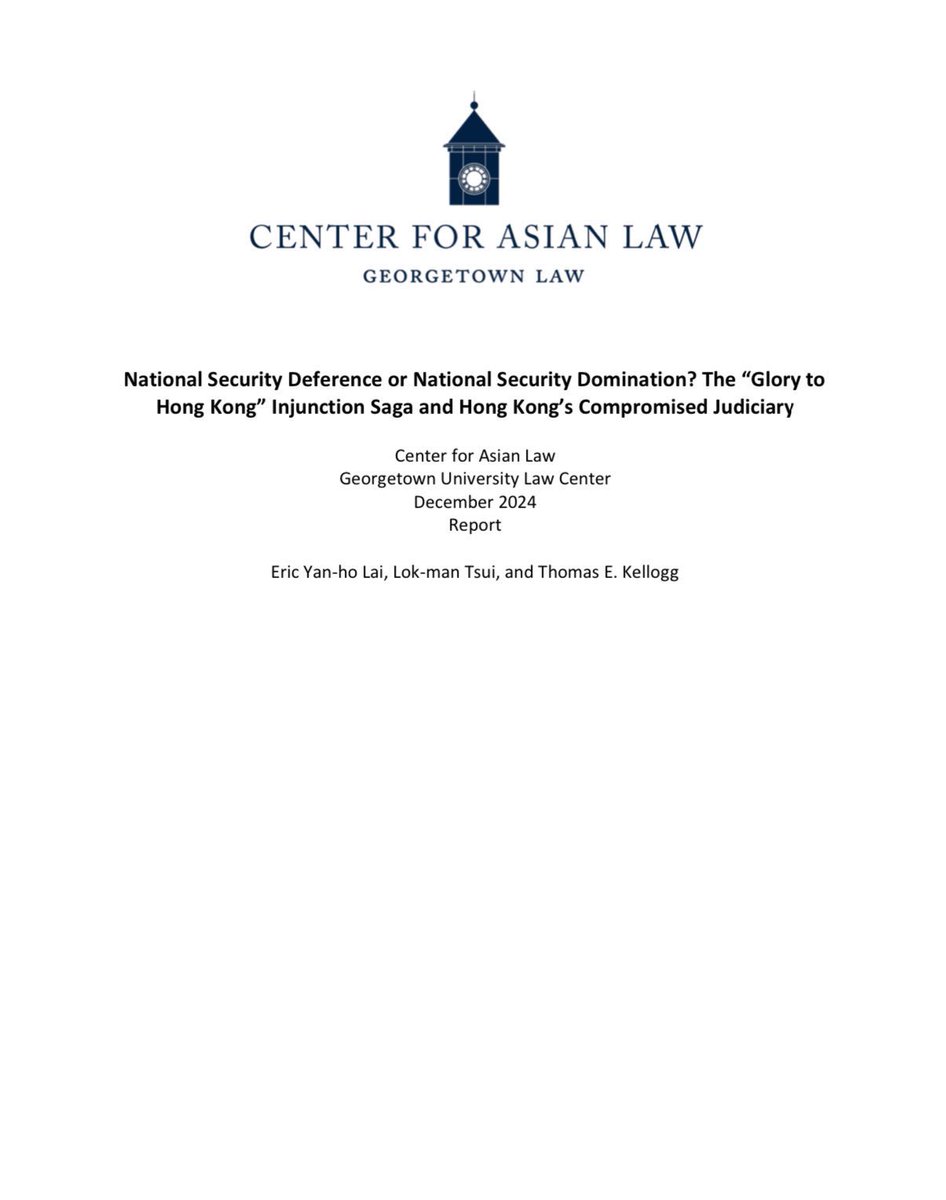 laiyanhoeric's tweet image. 1/Report Launch: introducing our new report released today! We @lokmantsui @tom_kellogg @GeorgetownCAL analyzes the HK govt’s extensive – and, ultimately, successful – drive to push leading tech companies to censor the protest anthem “Glory to Hong Kong.” law.georgetown.edu/law-asia/wp-co…