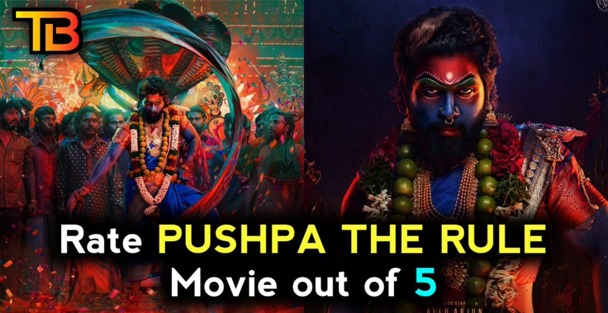TBO_Updates's tweet photo. Those who watched #Pushpa2, What's your honest Review/Rating?

#Pushpa2TheRule #AlluArjun https://t.co/iytYcSx7RP