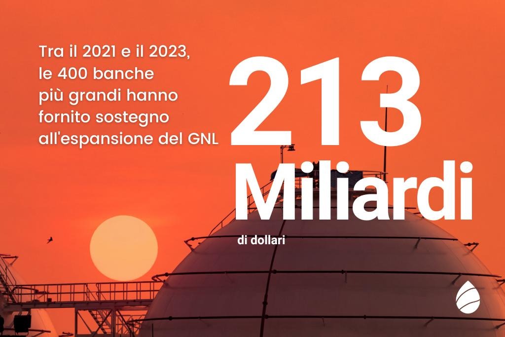 ReCommon (@recommon) on Twitter photo 💰I nuovi terminal di gas naturale liquefatto (GNL) potrebbero emettere in atmosfera fino a 10 giga tonnellate di gas serra. Una bomba climatica innescata anche da <a href="/intesasanpaolo/">Intesa Sanpaolo</a> e <a href="/UniCredit_IT/">UniCredit Italia</a>, che fra il 2021 e il 2023 hanno finanziato il settore del GNL rispettivamente con 💰I nuovi terminal di gas naturale liquefatto (GNL) potrebbero emettere in atmosfera fino a 10 giga tonnellate di gas serra. Una bomba climatica innescata anche da <a href="/intesasanpaolo/">Intesa Sanpaolo</a> e <a href="/UniCredit_IT/">UniCredit Italia</a>, che fra il 2021 e il 2023 hanno finanziato il settore del GNL rispettivamente con