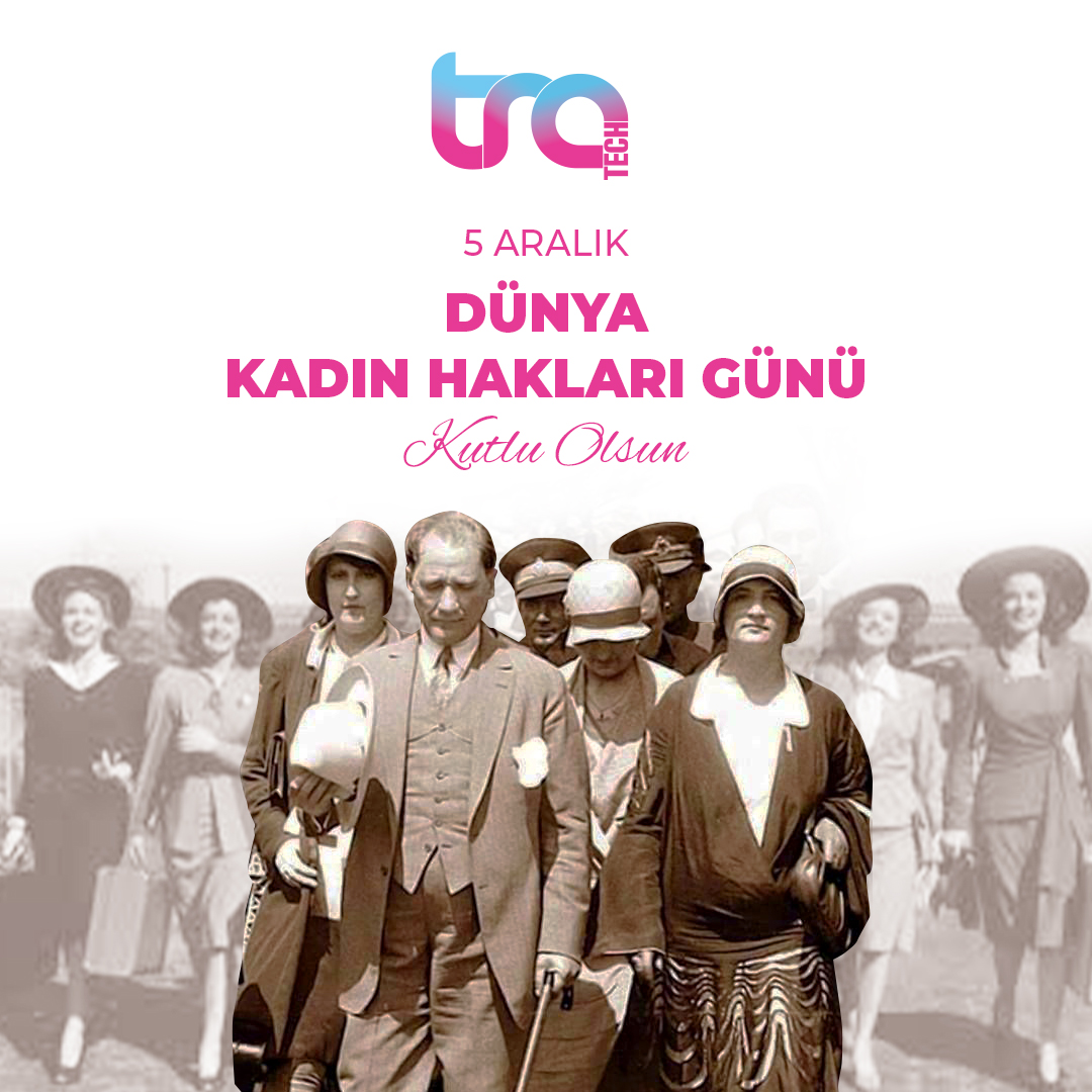 trabilisim's tweet photo. 5 Aralık Dünya Kadın Hakları Günü Kutlu Olsun.
#trabilisim #tratech #kadinhaklari #5aralik https://t.co/X58hQkXoIM