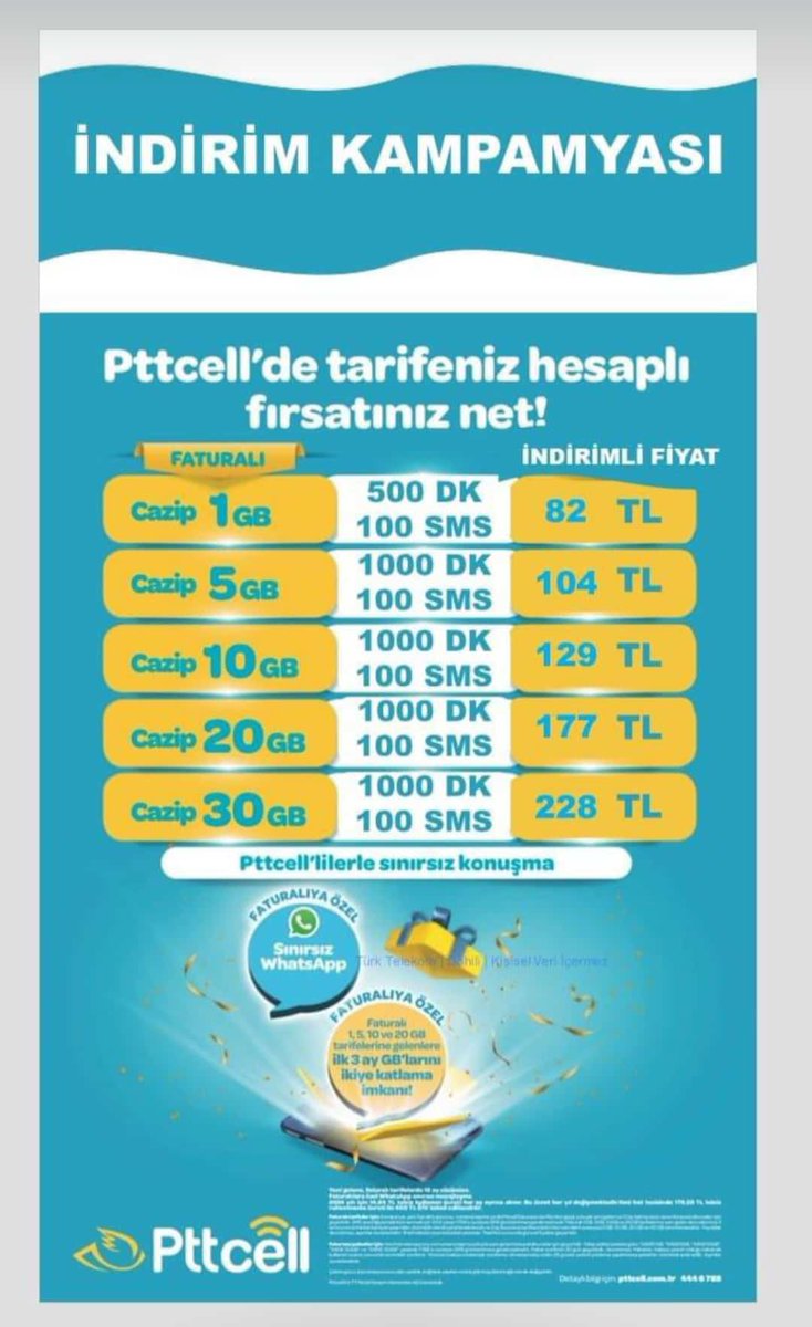 Hasanince00's tweet photo. Pttcell de tarifeniz hesaplı fırsatınız net https://t.co/l1vs1lzKXN