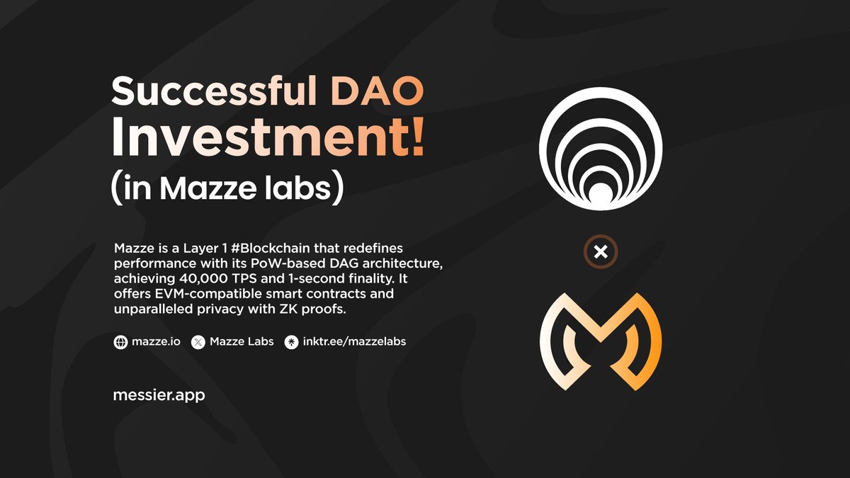 MessierM87's tweet photo. M E S S I E R | VirgoDAO

We’re excited to announce that our VirgoDAO investment in $MAZZE has been approved by our 'Halo' voters!

Thanks to our fully automated #DAO, the investment has been successfully executed, and all staking rewards have been distributed to our #M87 stakers, bringing 233 new @MazzeLabs holders into our community! 🦾

As we prepare for the next investment opportunity, ensure your #M87 tokens are staked in #VirgoDAO to participate in voting and earn rewards.

Staking Platform: https://t.co/py4aMWvPo1