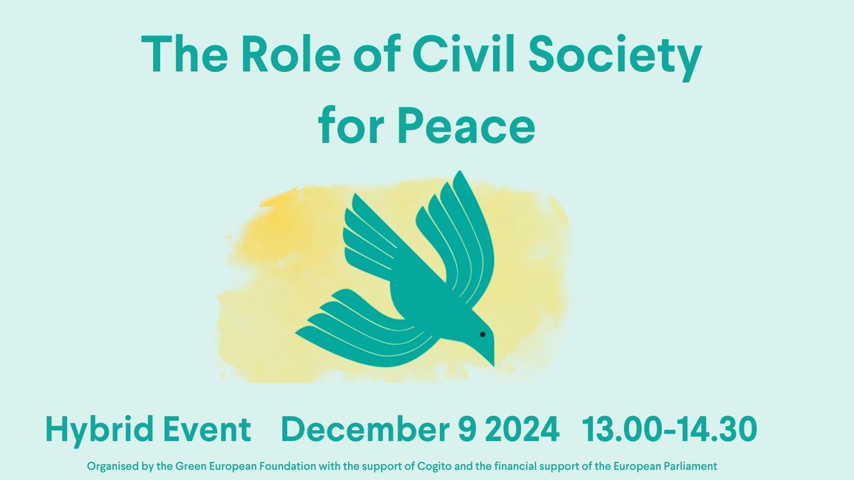 Amid rising militarization and polarization, and reduced funding, how can #civilsociety build #peace and resilience in Europe?

🕊️Join us to explore the challenges and key role of civil society in fostering #stability and sustainable peace.

🔗Register: link.gef.eu/civil-society-…