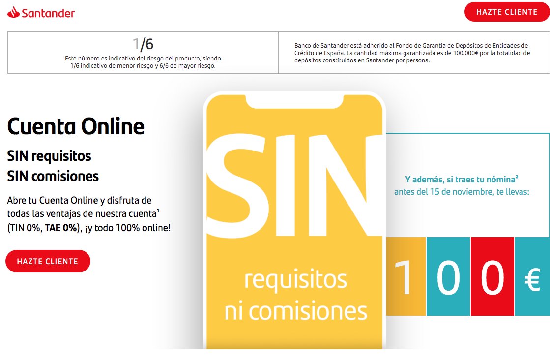 Si traes tu nómina te llevas 400€ !! 
Cuenta Banco Santander 👉 s.mtrbio.com/ywekrrmgwy
✅Tarjeta débito Santander sin comisión 
✅Sin comisiones de transferencias y en cajeros automáticos 
👉 s.mtrbio.com/orjvzjvdhc