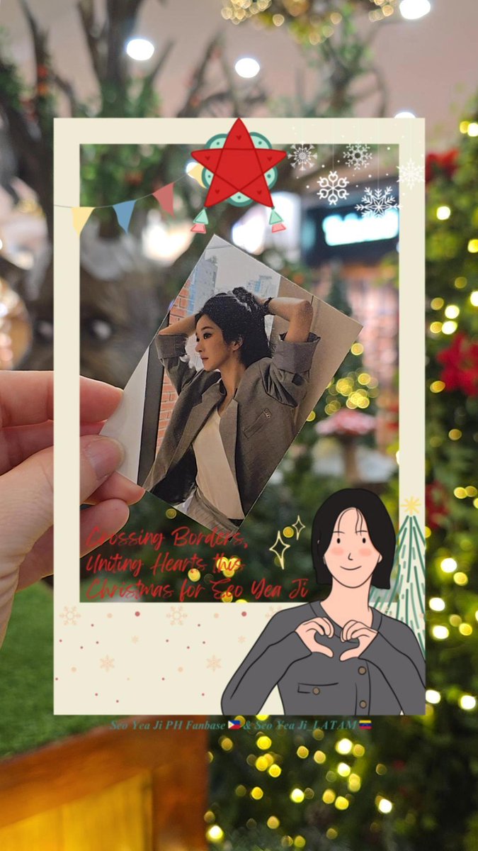 Syjphfanbase's tweet photo. Presented by: Seo YeaJi PH Fanbase &amp; Seo YeaJi_LATAM on IG

🔗https://t.co/MMvqhUyWcl

#CrossingBordersUnitingHearts
#Yuletide2024   #YearEndProject
#SeoYeaJi https://t.co/8GziILeYvm