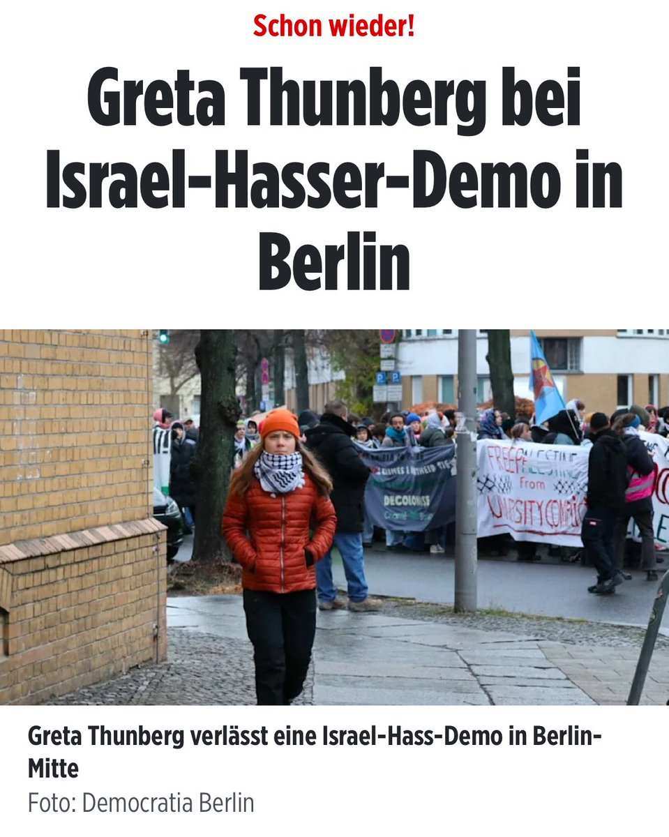 IsraelinGermany's tweet photo. Klimaschutz und der Kampf gegen Antisemitismus sollten Hand in Hand gehen, während Klimaschutz und Antisemitismus absolut nichts miteinander zu tun haben. Wenn ein einstiger Star der Klimabewegung zur Hauptattraktion bei antisemitischen Veranstaltungen wird, stellt sich die Frage: Wo ist das Gewissen geblieben? Klimaschutz steht nicht für Hass oder Antisemitismus.
