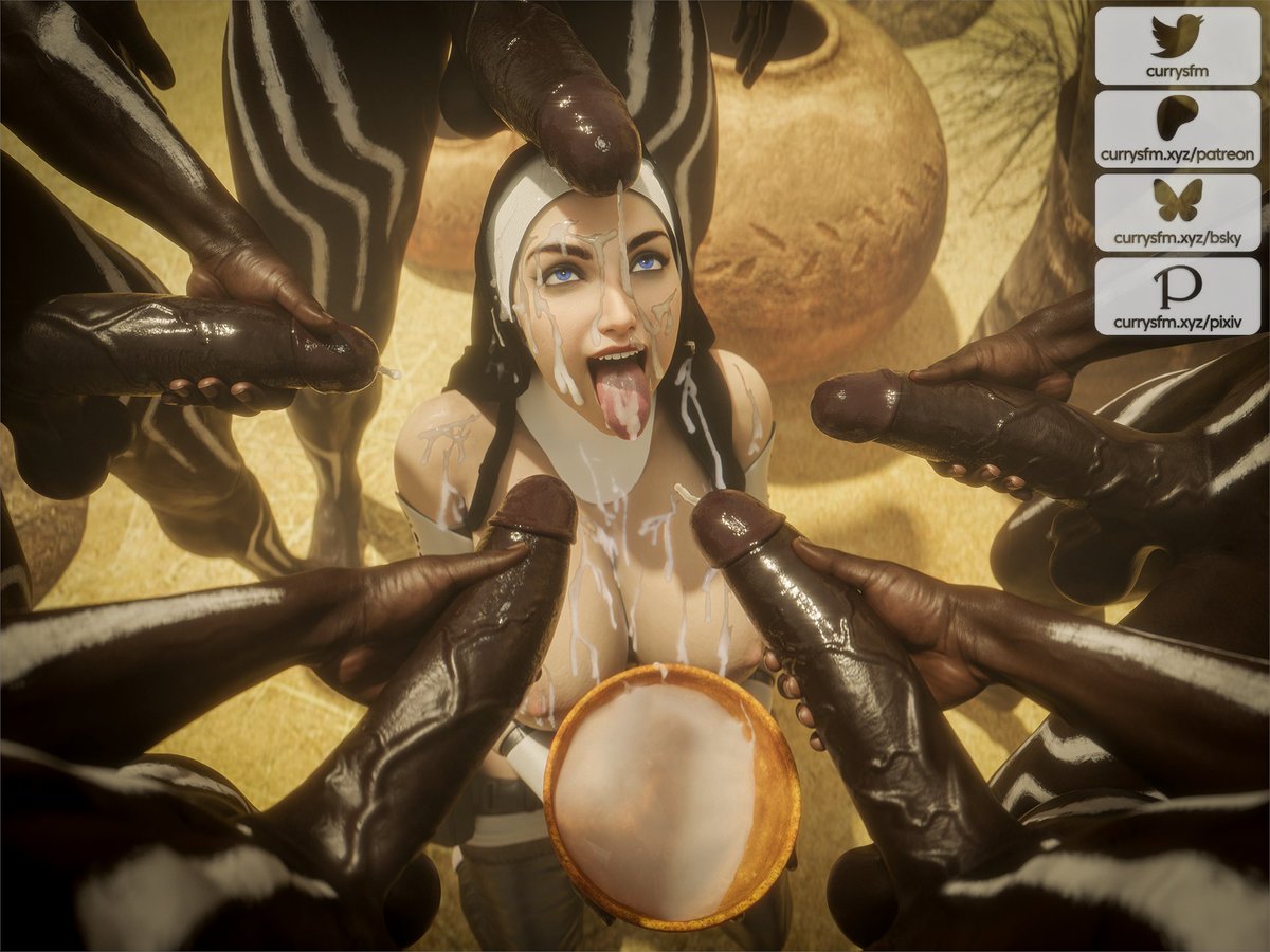 The Battle Nun visits a remote tribe to convert the natives, but loses her way after they pull out their 🍆

Commissioned by Jay  

Combat Nun by <a href="/nester8sk/">🍷NesterMAN🍷</a>
Male by <a href="/1ceDev_/">IceDev</a> 

😏