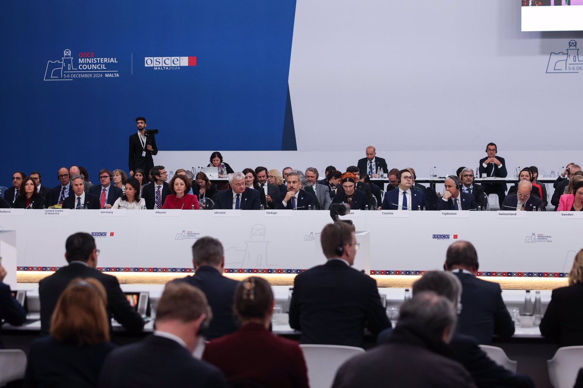 Minister of Foreign Affairs <a href="/HakanFidan/">Hakan Fidan</a> attended the Meeting of the OSCE Ministerial Council in Malta.