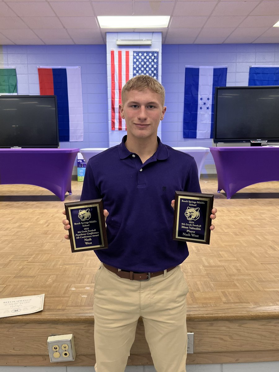Congrats little brother <a href="/Nashwest9Nash/">Nash West</a> for your MVP, All Conference, and Academic awards for football!  Big things in his future!
