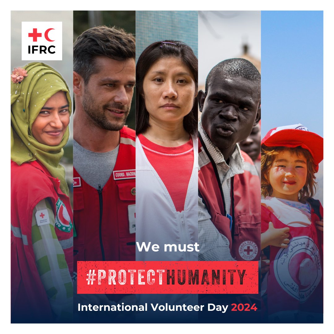 Today on #InternationalVolunteerDay, we honor our Red Cross Red Crescent volunteers who save lives worldwide and remember the 32 who lost their lives this year. 

Let’s ensure their safety so they can continue their vital, life-saving work. #ProtectHumanity #IVD2024.