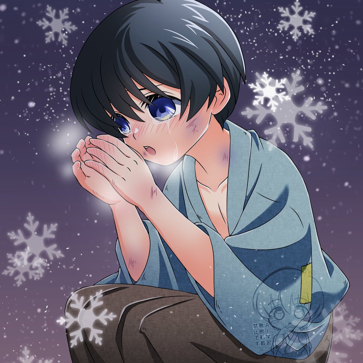 健全垢に投げたショタ宗の差分なんだけど、可哀想過ぎるのでこっちに投げる🥺
暖かい召物を恵んであげたい… 