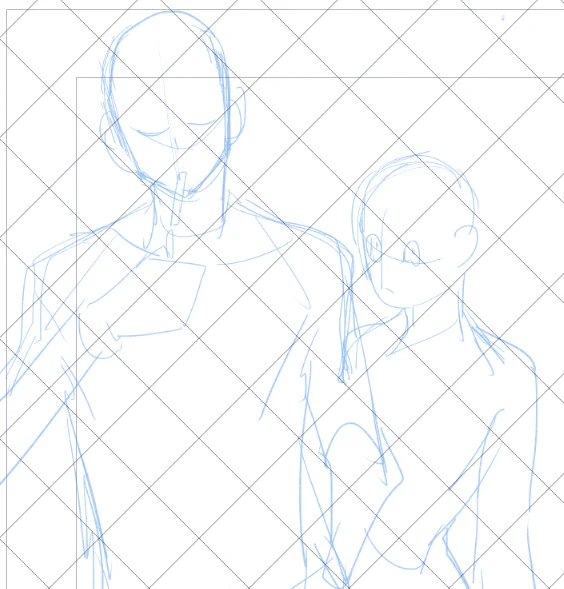 下描き途中 