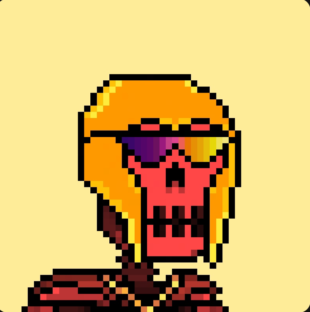 these need to catch fire, the pixel art is dope 🔥 <a href="/riseofskulls/">Rise of Skulls</a> #NFTs #pixelart