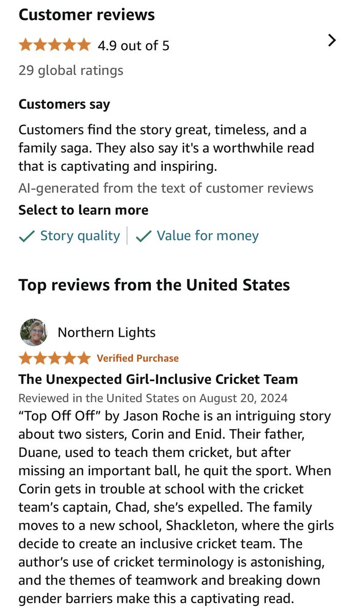 BoybandMurder's tweet photo. @TopOfOffCricket 
⭐️⭐️⭐️⭐️⭐️ (thank you 🙏🏼📚)
@bbcwritersroom @sarajcox @bbcarts @BBCRadio2 @TiffyTrus @nassercricket https://t.co/lgkga6Ve6p