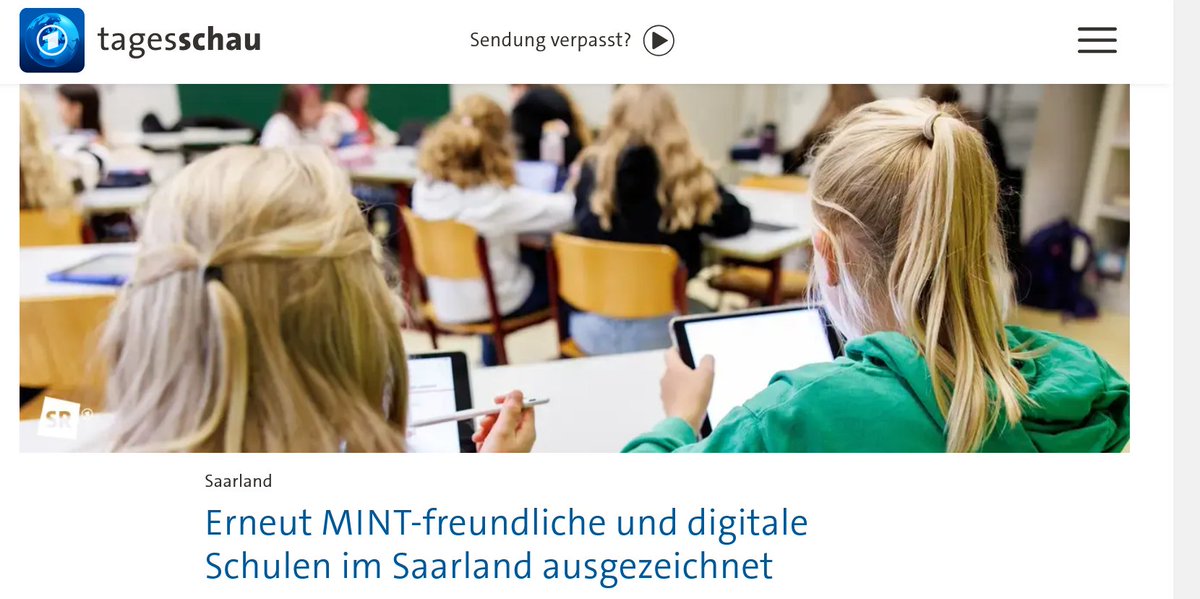 MINT Zukunft schaffen! @Mintzukunft@bildung.social (@mint_zukunft) on Twitter photo Vielen Dank an die <a href="/tagesschau/">tagesschau</a> für die schöne Berichterstattung über unsere Ehrungsfeier der MINT-freundlichen Schulen und Digitalen Schulen im Saarland. 😀 tagesschau.de/inland/regiona… Vielen Dank an die <a href="/tagesschau/">tagesschau</a> für die schöne Berichterstattung über unsere Ehrungsfeier der MINT-freundlichen Schulen und Digitalen Schulen im Saarland. 😀 tagesschau.de/inland/regiona…