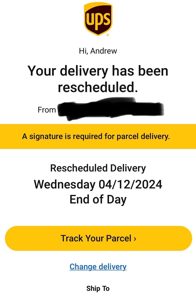 midlifewhatnow's tweet photo. @UPS_UK what’s going on? My delivery has gone out for delivery twice, not been delivered and now doesn’t even have a delivery date. https://t.co/WTONHsU11d