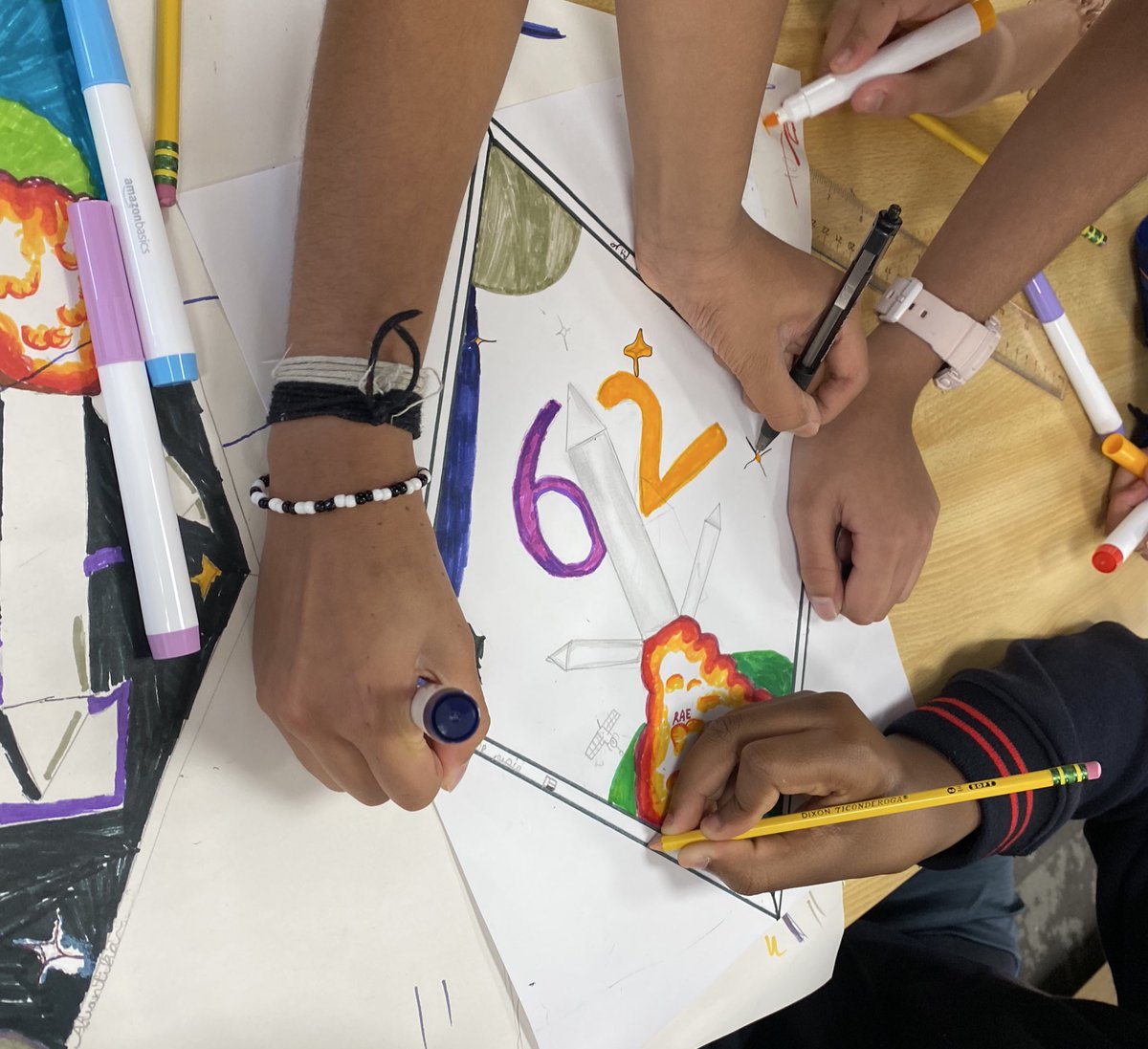 Good morning! Okay, it’s lunchtime here. Another busy day teaching students about space. Did not sleep enough, but the chatter and excitement as the students work out what they need to build a space capsule for their ‘eggstronauts’. #StayBright