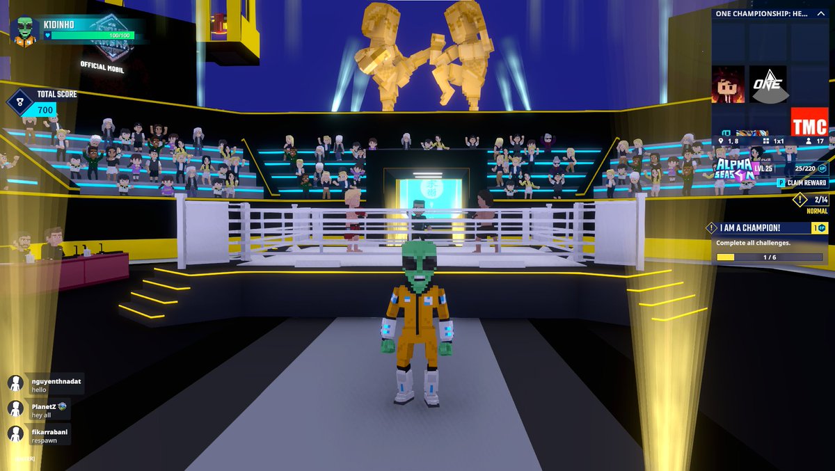 altkido's tweet photo. Entering the @ONEChampionship Stadium in Hero's Quest @TheSandboxGame. Time to become a legend! 🏟️🦸 https://t.co/4buoVE7wBF #TheSandbox #AlphaSeason4 #AS4SocialChallenge https://t.co/XO9hcD2KAj