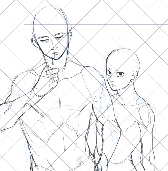 下描き途中 