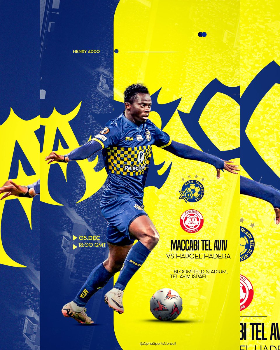 GhMaxi9's tweet photo. Ghanaian youngster Henry Addo will be in action this evening for Maccabi Tel Aviv FC - ΧΧΧ’ΧΧΧ ΧΧΧΧΧ¨ΧΧ ΧΧΧΧ Χͺ"Χ .
#Maxigraphics #AlphaSportsConsult https://t.co/bZmqdvx3w3