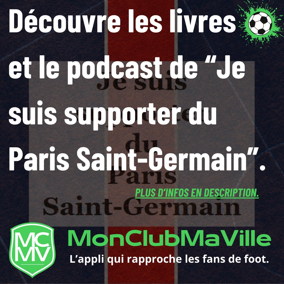 <a href="/NavetBenjamin/">Je suis Supporter du Paris Saint-Germain</a> est l'auteur des livres et du podcast "Je suis supporter du Paris Saint-Germain".

C'est un vrai passionné qui, à travers ses récits et ses photos d'archives, vous immerge dans sa vie de supporter comme personne 🔵🔴 

"Vous me croiseriez dans la rue, vous ne