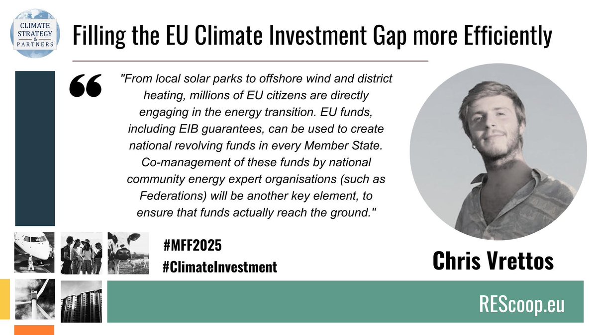 💶Ensuring EU climate finance reaches the ground:

🇪🇺Today, we are at the European Parliament to call for greater recognition of energy communities in EU funds and simplified access.

📃New report on the EU budget's potential for climate finance➡️ climatestrategy.es/press/MFFRepor…
