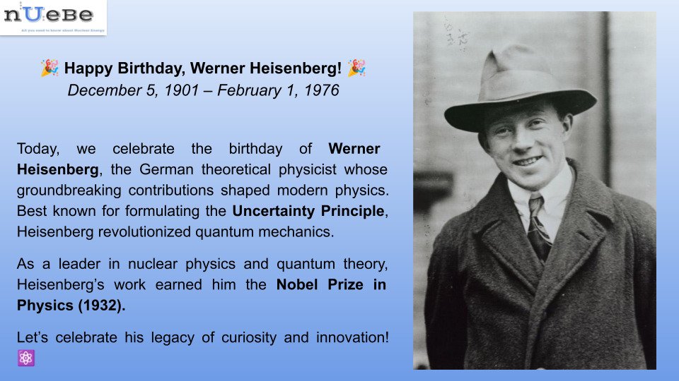 BetterNuclear's tweet photo. #Birthday #Science #Physics #UncertaintyPrinciple #NobelPrize #Inspiration #nUeBe https://t.co/1NwaCR2O9g