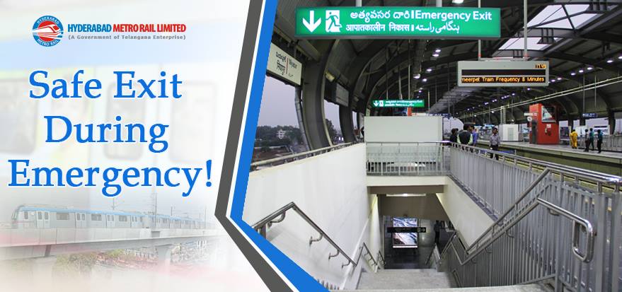 HMRLHydmetro's tweet photo. In addition to regular signages that guide your commute, there is also emergency exit signage in metro stations which help passengers to leave the stations quickly during emergency!
#HyderabadMetroRail #Emergencyexit #Exit #HyderabadMetro #HMR #hydmetro #Signages #ExitSignages https://t.co/vUdcZg5wpc
