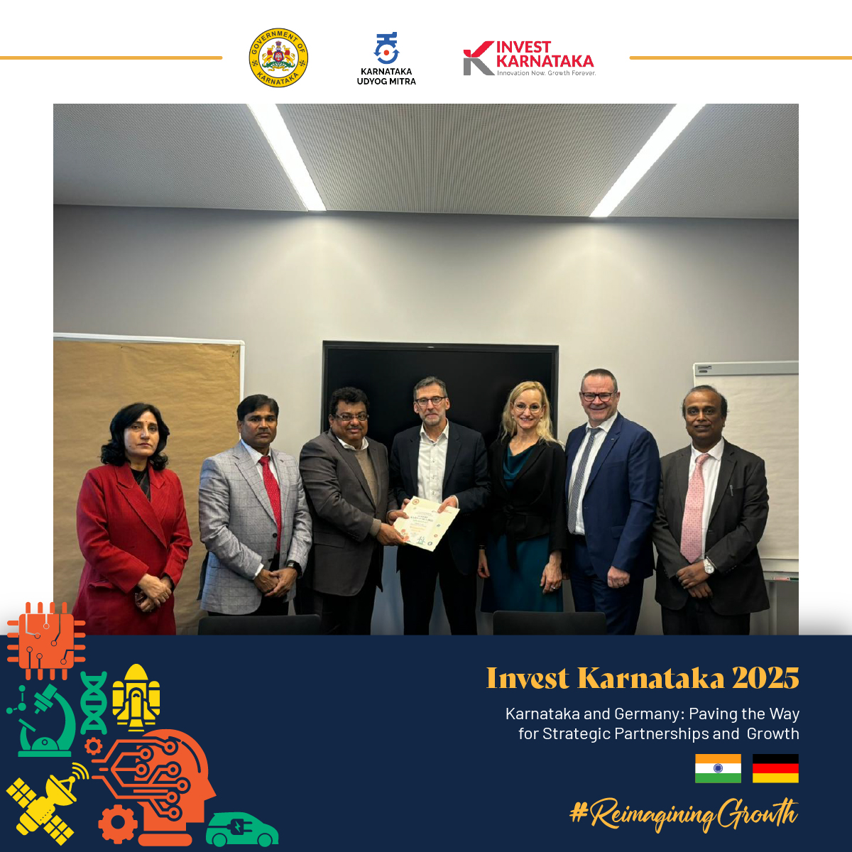 Hon. Min. Shri <a href="/MBPatil/">M B Patil</a> engaged in insightful discussions with the #Bavarian Industry Association, exploring avenues for #collaboration. We highlighted Karnataka’s strengths across various sectors and its investor-friendly ecosystem. We look forward to welcoming them to