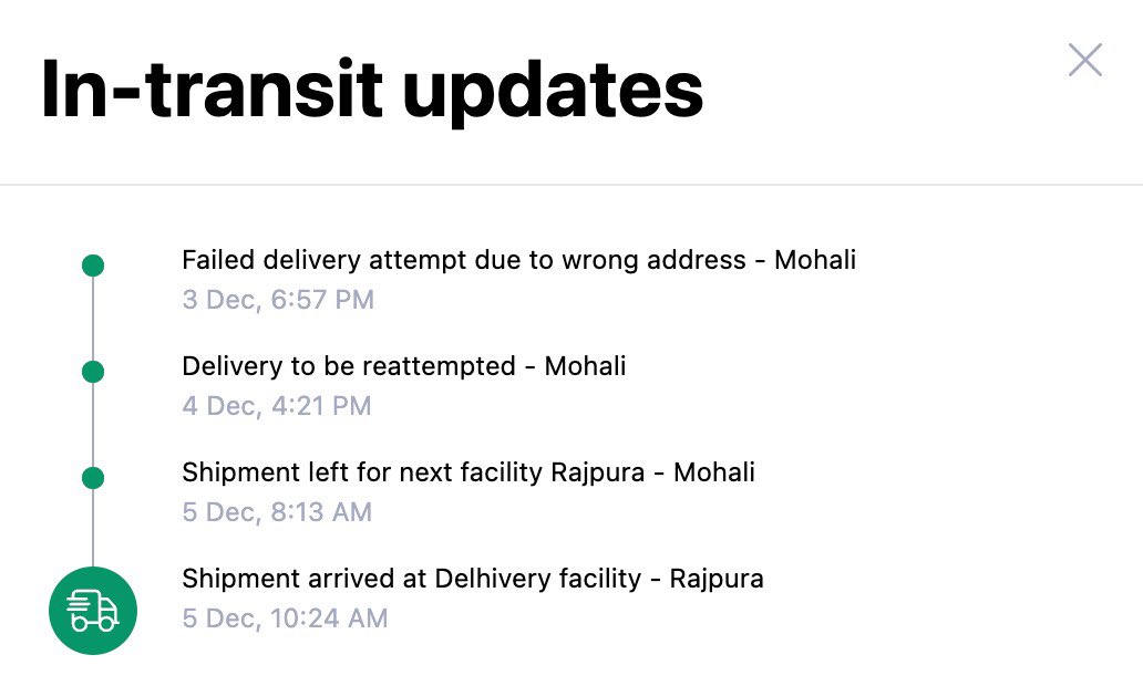 KomalRamdey's tweet photo. @delhivery What a shitshow of a company @delhivery is! Continuing with the wrong updates! First they mentioned the shipment is in Mohali which is my delivery address. Now it says the shipment is in Rajpura which is about 2 hours away from Mohali. Why the hell are you fooling people https://t.co/kk3PO88xST