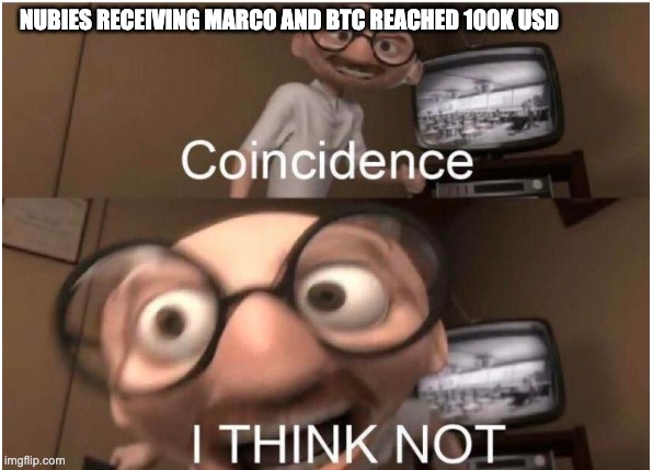 nubilanetwork's tweet photo. What are the odds, when #Nubies start receiving their #Marco and the king - $BTC has reached its all time high 🤷‍♂️ https://t.co/4aGhfJw7SC