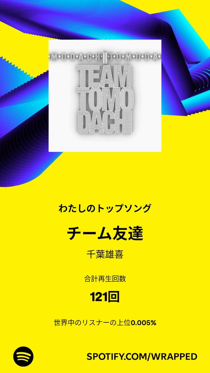 _komoro_'s tweet photo. 2024年、わたしはトップソングを121回も再生しました。あなたもぜひ聴いてみて。 

めちゃ聞いてた。ちぎり。

#Spotifyまとめ 
https://t.co/p8sQcUNFHP https://t.co/lPgozyPh2M
