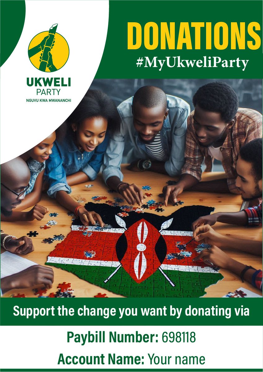 We want to create a new way of doing, seeing, talking, and solving things because each one of us must start imagining a new and different Kenya.

#MyUkweliParty
