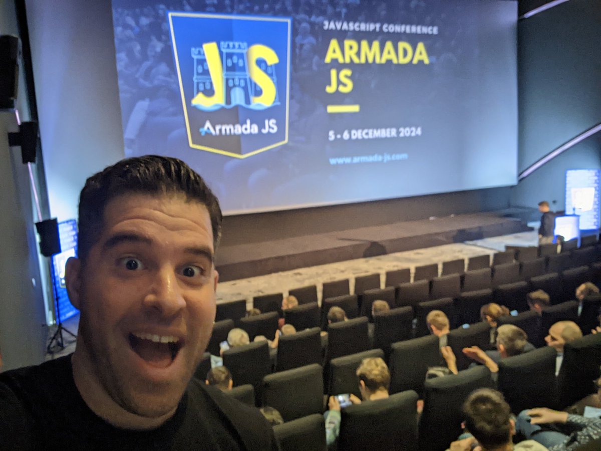 shai_reznik's tweet photo. About to start the keynote. 2 hours of sleep baby yeah!!! ๐
@armada_js @QwikDev #armadajs https://t.co/Q0Igyb8pL0