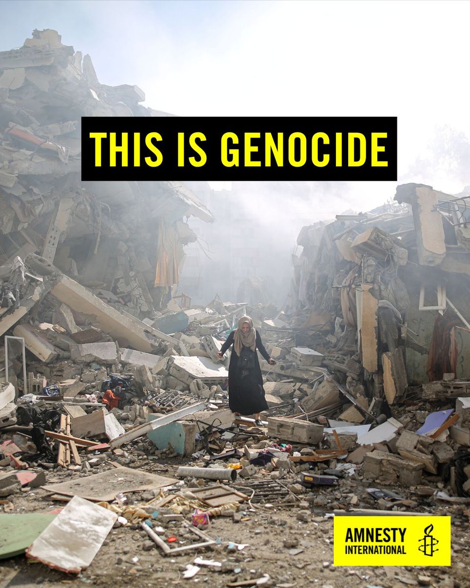 AmnestyIreland's tweet image. Amnesty International’s landmark new report concludes that Israeli authorities have committed – and still are committing - genocide against Palestinians in the occupied Gaza Strip.
Full report, out now.
#EndGazaGenocide
buff.ly/3ZAfvUr