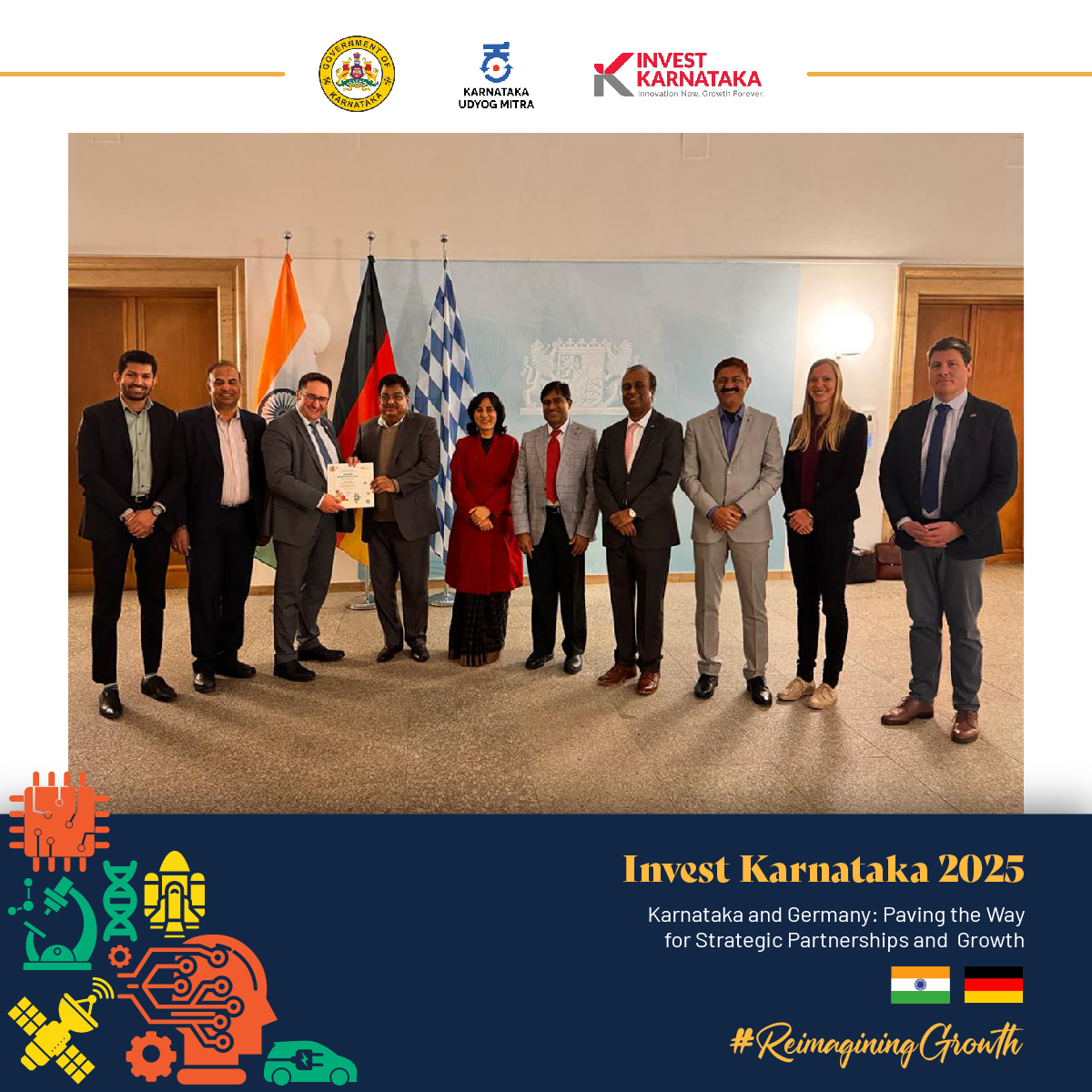 We met Mr. Gotthardt, State Secretary, Bavarian Ministry of Economic Affairs, to explore synergies in #AI, #semiconductor design, and more. Mr. Gotthardt confirmed plans to visit our state next year, furthering ties between #Karnataka and #Bavaria.

#InvestKarnataka2025