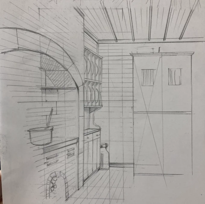 本日は久しぶりに背景デーです。
下描き→ペン入れ→レンガの素材貼り付けて完成!
#珠玉の背景シリーズ #悪役王女の竜騎士団生活 