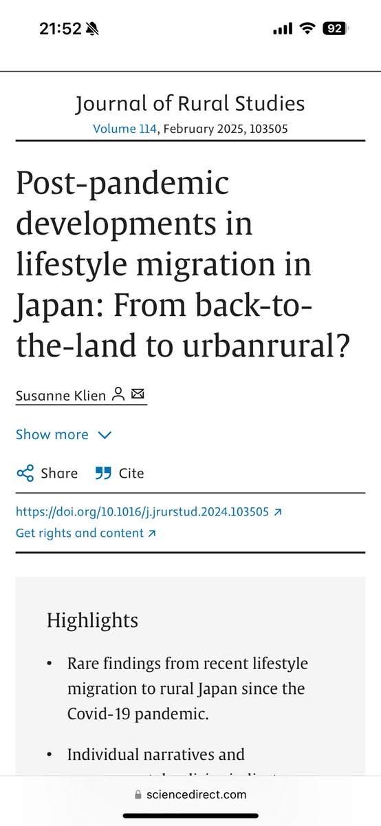 Happy that this out now in Journal of Rural Studies