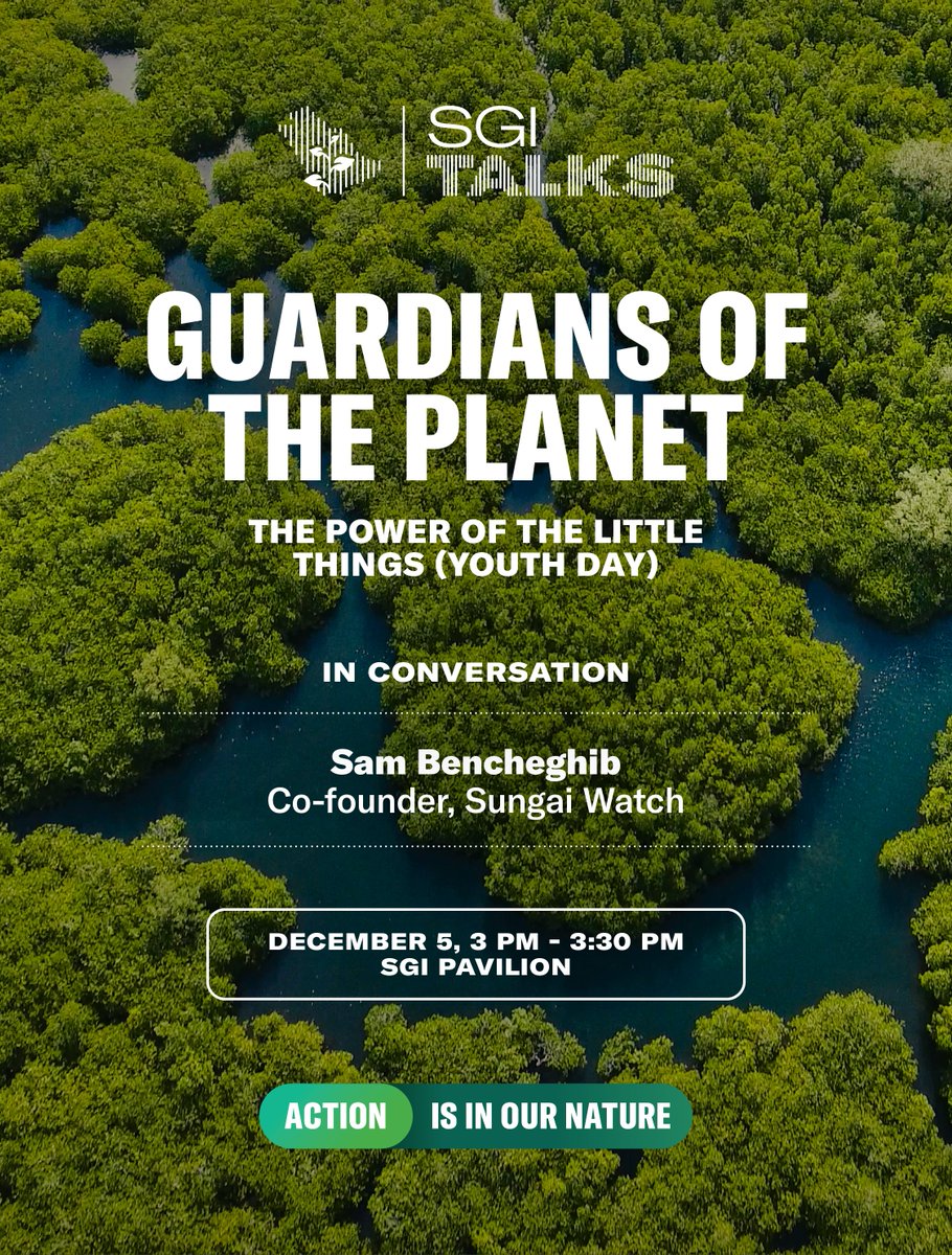 SGISaudi's tweet photo. Beginning today: #SGITalks
Learn about practical steps that can be taken to create positive change in everyday routines.
Join the first session at the #SGI Pavilion.
Don't forget to register at the @COP16Riyadh website before visiting: https://t.co/vZi1lhrkZq https://t.co/cNrC901B4c