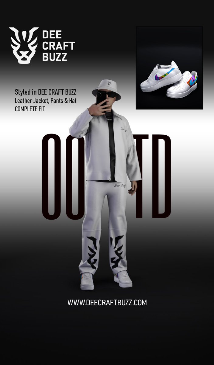 deecraftbuzz's tweet photo. Dee Craft Buzz sleek leather Jacket (White), matching Pants and bucket Hat.
This complete fit is all about making a bold statement.
Send us a DM to shop.
#DeeCraftBuzz #DCBuzz #ClothingBrand https://t.co/bdzntNJpJy