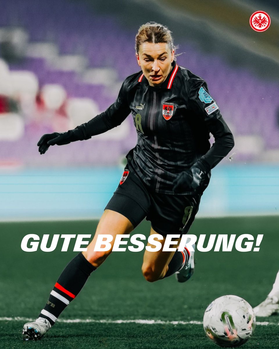 EintrachtFrauen's tweet photo. Extrem bittere Nachrichten 😔

Barbara Dunst hat sich im Länderspiel am Dienstag das Kreuzband im rechten Knie gerissen und wird lange ausfallen. 

Wir wünschen dir viel Kraft für die kommenden Monate, du wirst dich zurückkämpfen, Baba! ❤️‍🩹

#SGE #EintrachtFrauen https://t.co/lXvVcpM6ry