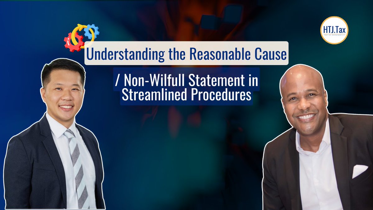 derren43's tweet image. [ Offshore Tax ] Understanding the Reasonable Cause/Non-Wilfull Statement in Streamlined Procedures.
youtu.be/vWvXvWwL7Q0

Need #InternationalTax advice? We are here...

#IRS #StreamlinedFiling #NonCompliance #TaxPenalties #FlintVUS #WillfulVsNonWillful #TaxReporting #TaxLaw…