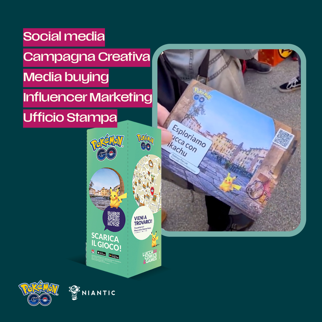 BPRESS_IT's tweet photo. 🎮✨ Comunicazione integrata per supportare Niantic e Pokémon GO a Lucca Comics&Games 2024! ✨🎮
🔹 Calendario editoriale IG, TikTok e FB
🔹 Campagna creativa e media buying
🔹 Influencer marketing e Ufficio Stampa
🎯 Risultato? Visibilità amplificata e forte engagement!
#BPRESS https://t.co/cicgaxIqLd