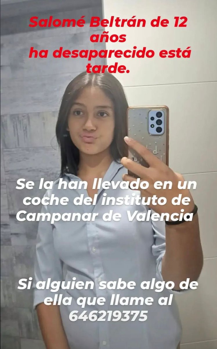 Una amiga me pide que comparta esto. Ha desaparecido la hija de una buena amiga suya. RT🙏