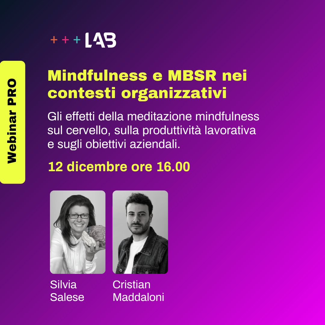 Ti è mai capitato di trovarti in burn-out dopo aver cercato di fare troppe cose contemporaneamente, senza mai fermarti? Se sì, questo webinar fa al caso tuo!

Scopri il potere della mindfulness e come può migliorare la tua vita, iscriviti ora✒️ shorturl.at/EWMjD