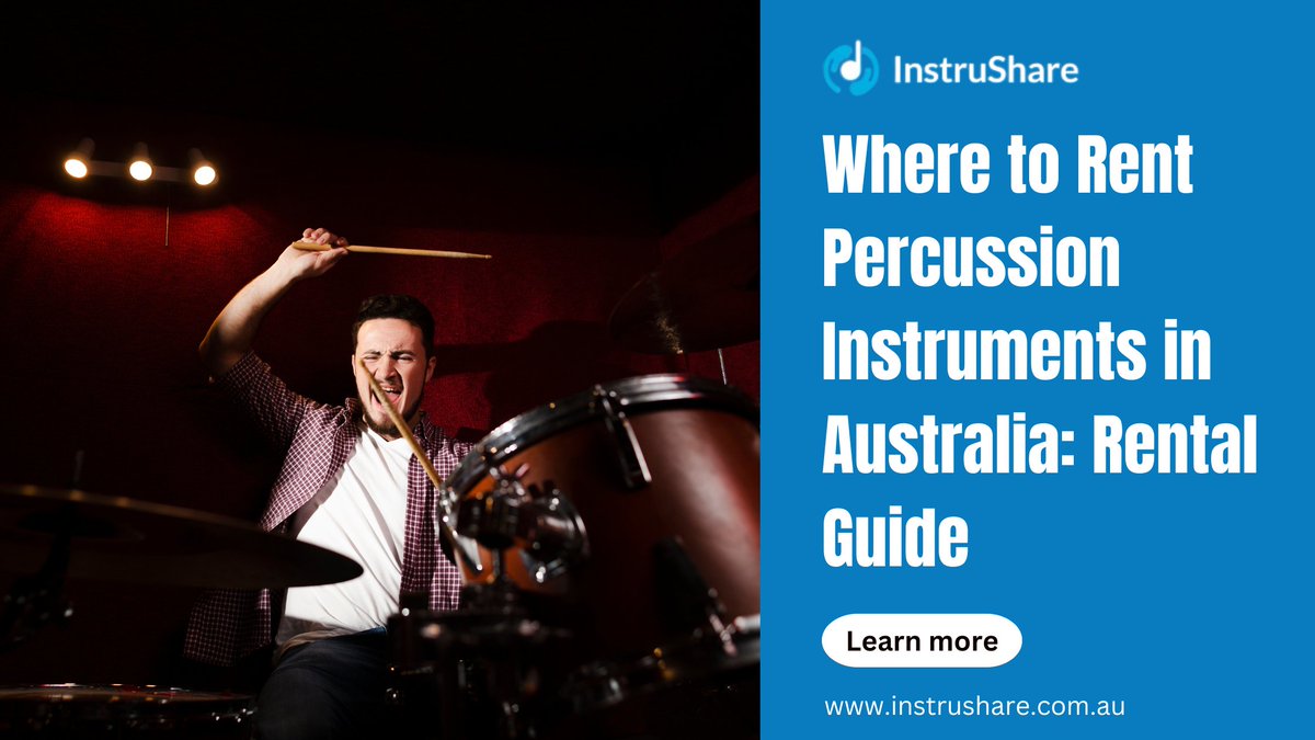 InstruShare's tweet photo. A rental guide on where to rent percussion instruments in Australia

For more details, visit our blog: https://t.co/1OniilGIm8

#percussion #music #drums #drummer #percussionist #musician #instrushare https://t.co/t19hit2h6l