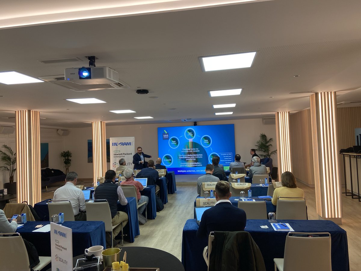 UDSenterprise's tweet image. 💡Final stop of the #IngramMicro #InnovationTour in Málaga!

📍Amazing to share insights on #SmartDigitalWorkplace with @HPE_Espana, @scality  &amp;amp; @IngramMicroES 

💻We showed how #UDSEnterprise+#HPEGreenLake+#Scality = the ultimate combo for secure and flexible #DigitalWorkplace!