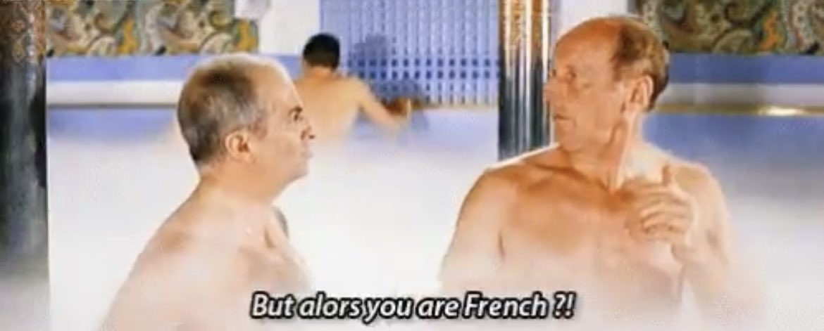 “Comment ça, « merde alors » ? But alors you are French ?”