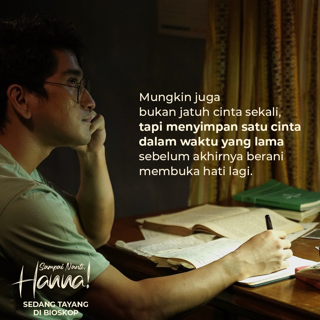 Kalian tim yang percaya atau nggak sama kalimat ini?

Coba drop jawaban kalian di kolom komen.

Jangan lupa saksikan film Sampai Nanti, Hanna! di bioskop, hari ini ya. 

#SampaiNantiHanna #SampaiNantiHannaFilm #JodohTakLariKemana #5Desember2024 #FebbyRastanty #BioOne